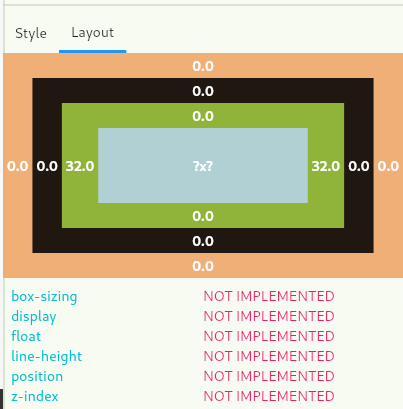 Layout values